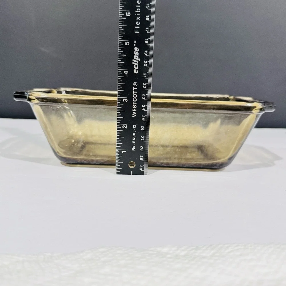 Vintage Anchor Hocking Ovenware Loaf Dish Brown Amber Glass‎ 1.5qt